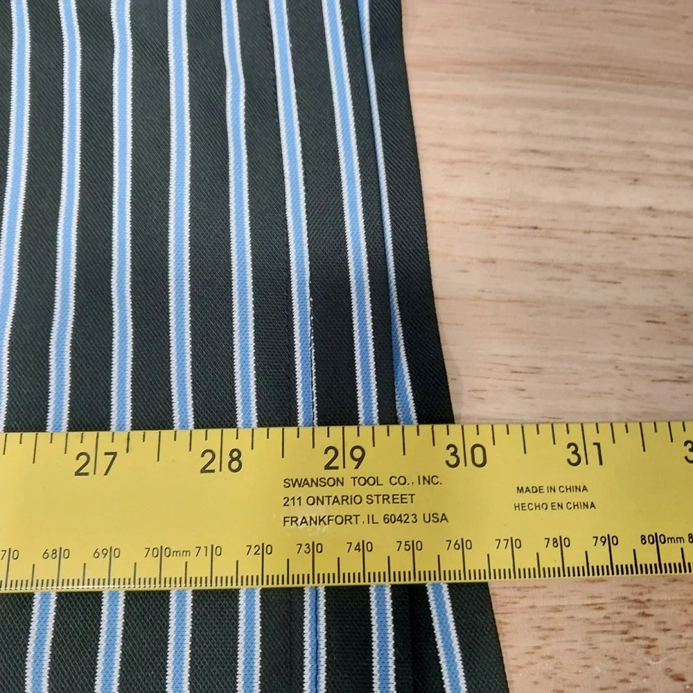 Peter Millar Polo Shirt Summer Comfort Striped Large Black Blue Mens